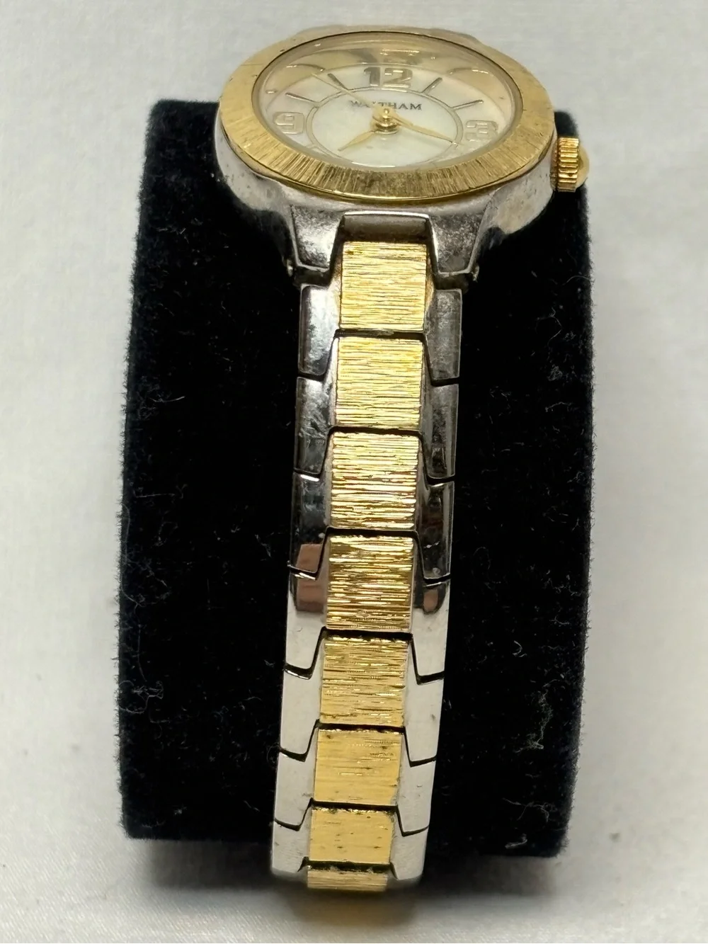 Waltham Ladies MOP Dial Gold & Silver 2 Tone Quartz Watch #6103